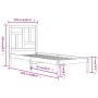 Estructura de cama madera maciza de pino 100x200 cm de vidaXL, Camas y somieres - Ref: Foro24-3104533, Precio: 80,99 €, Descu...