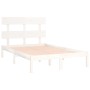 Estructura de cama de madera maciza blanca 140x190 cm de vidaXL, Camas y somieres - Ref: Foro24-3104654, Precio: 119,99 €, De...