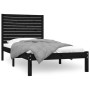 Black solid wood bed frame 100x200 cm by vidaXL, Beds and slatted bases - Ref: Foro24-3104602, Price: 132,52 €, Discount: %