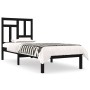 Estructura de cama madera maciza de pino negra 100x200 cm de vidaXL, Camas y somieres - Ref: Foro24-3104537, Precio: 122,09 €...