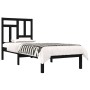 Estructura de cama madera maciza de pino negra 100x200 cm de vidaXL, Camas y somieres - Ref: Foro24-3104537, Precio: 122,09 €...