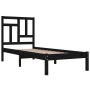 Estructura de cama madera maciza de pino negra 100x200 cm de vidaXL, Camas y somieres - Ref: Foro24-3104537, Precio: 122,09 €...