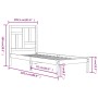 Estructura de cama madera maciza de pino negra 100x200 cm de vidaXL, Camas y somieres - Ref: Foro24-3104537, Precio: 122,09 €...