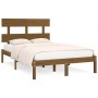 Estructura de cama madera maciza de pino marrón miel 200x200 cm de vidaXL, Camas y somieres - Ref: Foro24-3104696, Precio: 15...