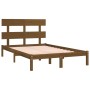 Estructura de cama madera maciza de pino marrón miel 200x200 cm de vidaXL, Camas y somieres - Ref: Foro24-3104696, Precio: 15...