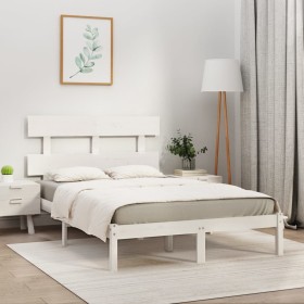 Estructura de cama madera maciza blanco 200x200 cm de vidaXL, Camas y somieres - Ref: Foro24-3104694, Precio: 133,99 €, Descu...