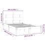 Weißer Massivholzbettrahmen 200x200 cm von vidaXL, Betten und Lattenroste - Ref: Foro24-3104694, Preis: 133,71 €, Rabatt: %