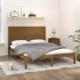 Honey brown solid pine wood bed frame 120x200 cm by vidaXL, Beds and slatted bases - Ref: Foro24-3104606, Price: 138,00 €, Di...