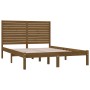 Honey brown solid pine wood bed frame 120x200 cm by vidaXL, Beds and slatted bases - Ref: Foro24-3104606, Price: 138,00 €, Di...