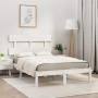 Solid white pine wood bed frame 160x200 cm by vidaXL, Beds and slatted bases - Ref: Foro24-3104684, Price: 128,74 €, Discount: %