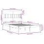 Estructura de cama de madera maciza gris 120x200 cm de vidaXL, Camas y somieres - Ref: Foro24-3104735, Precio: 119,99 €, Desc...