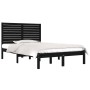 Black solid wood bed frame 120x190 cm by vidaXL, Beds and slatted bases - Ref: Foro24-3104582, Price: 158,41 €, Discount: %