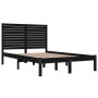 Black solid wood bed frame 120x190 cm by vidaXL, Beds and slatted bases - Ref: Foro24-3104582, Price: 158,41 €, Discount: %