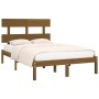 Estructura de cama madera maciza King marrón miel 150x200 cm de vidaXL, Camas y somieres - Ref: Foro24-3104681, Precio: 148,6...