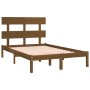 Estructura de cama madera maciza King marrón miel 150x200 cm de vidaXL, Camas y somieres - Ref: Foro24-3104681, Precio: 148,6...