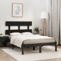 Estructura de cama madera maciza negra 120x190 cm de vidaXL, Camas y somieres - Ref: Foro24-3104647, Precio: 144,73 €, Descue...