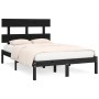 Estructura de cama madera maciza negra 120x190 cm de vidaXL, Camas y somieres - Ref: Foro24-3104647, Precio: 144,73 €, Descue...