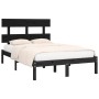 Estructura de cama madera maciza negra 120x190 cm de vidaXL, Camas y somieres - Ref: Foro24-3104647, Precio: 144,73 €, Descue...