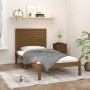 Estructura de cama madera maciza marrón miel 100x200 cm de vidaXL, Camas y somieres - Ref: Foro24-3104601, Precio: 120,20 €, ...