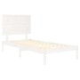 Solid white pine wood bed frame 100x200 cm by vidaXL, Beds and slatted bases - Ref: Foro24-3104794, Price: 103,48 €, Discount: %