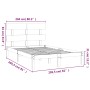 Estructura de cama de madera maciza 200x200 cm de vidaXL, Camas y somieres - Ref: Foro24-3104693, Precio: 123,63 €, Descuento: %