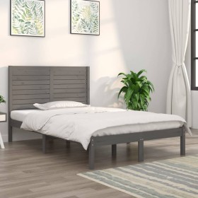 Estructura de cama de madera maciza blanca 140x190 cm de vidaXL, Camas y somieres - Ref: Foro24-3104590, Precio: 164,99 €, De...