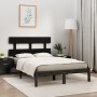 Solid black pine wood bed frame 200x200 cm by vidaXL, Beds and slatted bases - Ref: Foro24-3104697, Price: 152,54 €, Discount: %