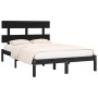 Solid black pine wood bed frame 200x200 cm by vidaXL, Beds and slatted bases - Ref: Foro24-3104697, Price: 152,54 €, Discount: %