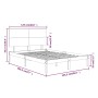 Estructura de cama madera maciza 120x190 cm de vidaXL, Camas y somieres - Ref: Foro24-3104773, Precio: 115,37 €, Descuento: %