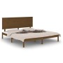 Estructura de cama madera maciza de pino marrón miel 200x200 cm de vidaXL, Camas y somieres - Ref: Foro24-3104826, Precio: 17...