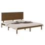 Estructura de cama madera maciza de pino marrón miel 200x200 cm de vidaXL, Camas y somieres - Ref: Foro24-3104826, Precio: 17...