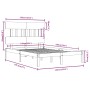 Estructura de cama de madera maciza blanca 135x190 cm de vidaXL, Camas y somieres - Ref: Foro24-3104714, Precio: 119,29 €, De...