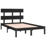 Estructura de cama de madera maciza negra 140x200 cm de vidaXL, Camas y somieres - Ref: Foro24-3104677, Precio: 149,66 €, Des...