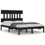 Estructura de cama madera maciza negra King Size 150x200 cm de vidaXL, Camas y somieres - Ref: Foro24-3104747, Precio: 160,17...