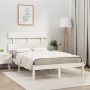 Estructura de cama madera maciza blanca 120x200 cm de vidaXL, Camas y somieres - Ref: Foro24-3104669, Precio: 110,22 €, Descu...