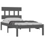 Estructura de cama individual madera maciza gris 90x190 cm de vidaXL, Camas y somieres - Ref: Foro24-3104705, Precio: 112,99 ...