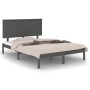 Estructura de cama de madera maciza de pino gris 140x190 cm de vidaXL, Camas y somieres - Ref: Foro24-3104785, Precio: 151,29...