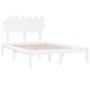 White solid wood bed frame 120x200 cm by vidaXL, Beds and slatted bases - Ref: Foro24-3104864, Price: 112,02 €, Discount: %