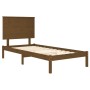 Estructura de cama madera maciza pino marrón miel 90x200 cm de vidaXL, Camas y somieres - Ref: Foro24-3104791, Precio: 109,69...