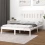 Estructura de cama madera maciza blanco 200x200 cm de vidaXL, Camas y somieres - Ref: Foro24-3104759, Precio: 134,83 €, Descu...