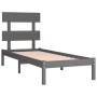 Estructura de cama madera maciza de pino gris 90x200 cm de vidaXL, Camas y somieres - Ref: Foro24-3104660, Precio: 95,38 €, D...