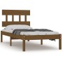 Estructura de cama madera maciza marrón miel 100x200 cm de vidaXL, Camas y somieres - Ref: Foro24-3104731, Precio: 102,72 €, ...