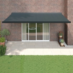 Retractable aluminum awning and anthracite gray fabric 5x3 m by vidaXL, Awnings - Ref: Foro24-3154615, Price: 799,99 €, Disco...