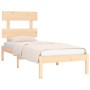 Solid pine wood bed frame 90x200 cm by vidaXL, Beds and slatted bases - Ref: Foro24-3104658, Price: 77,99 €, Discount: %