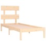 Estructura de cama madera maciza de pino 90x200 cm de vidaXL, Camas y somieres - Ref: Foro24-3104658, Precio: 77,99 €, Descue...