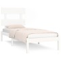 Solid white pine wood bed frame 90x200 cm by vidaXL, Beds and slatted bases - Ref: Foro24-3104659, Price: 84,52 €, Discount: %