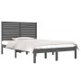 Estructura de cama doble pequeña madera maciza gris 120x190 cm de vidaXL, Camas y somieres - Ref: Foro24-3104580, Precio: 148...