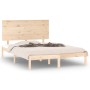 Estructura de cama madera maciza de pino 120x200 cm de vidaXL, Camas y somieres - Ref: Foro24-3104798, Precio: 114,76 €, Desc...