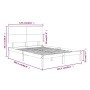 Estructura de cama madera maciza de pino 120x200 cm de vidaXL, Camas y somieres - Ref: Foro24-3104798, Precio: 114,76 €, Desc...