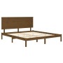 Estructura de cama madera maciza King marrón miel 150x200 cm de vidaXL, Camas y somieres - Ref: Foro24-3104811, Precio: 165,9...